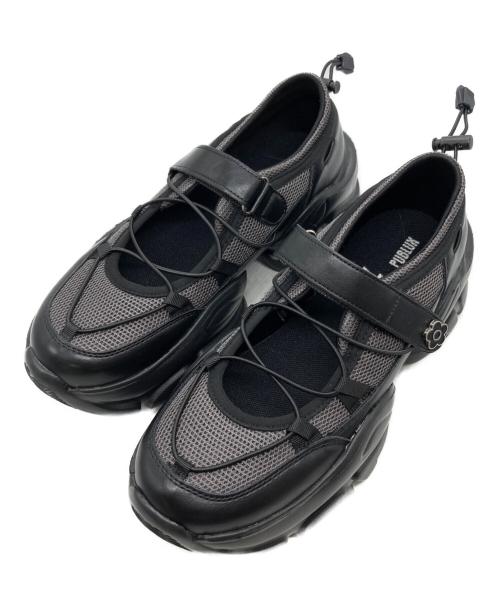 MARY QUANT（マリークヮント）MARY QUANT (マリークヮント) PUBLUX (パブリュクス) クロスコード メリージェーン サンダル ブラック サイズ:24.5の古着・服飾アイテム
