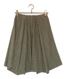 PLEATS PLEASE（プリーツプリーズ）の古着「プリーツスカート」｜オリーブ