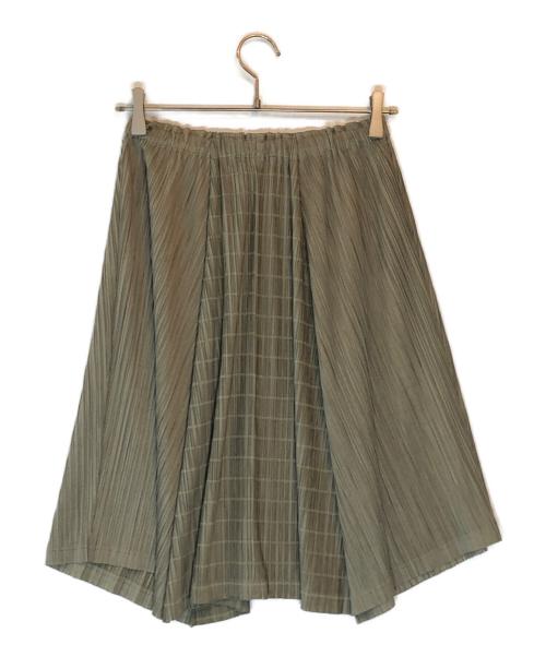 PLEATS PLEASE（プリーツプリーズ）PLEATS PLEASE (プリーツプリーズ) プリーツスカート オリーブ サイズ:2の古着・服飾アイテム