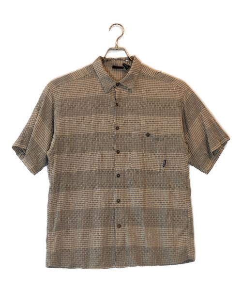 Patagonia（パタゴニア）Patagonia (パタゴニア) シアサッカーチェックシャツ ベージュ サイズ:Mの古着・服飾アイテム