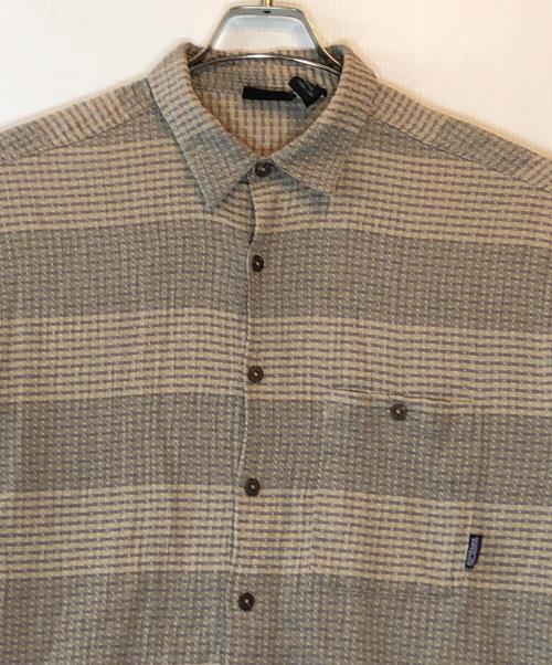 Patagonia（パタゴニア）Patagonia (パタゴニア) シアサッカーチェックシャツ ベージュ サイズ:Mの古着・服飾アイテム