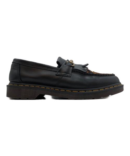 Dr.Martens（ドクターマーチン）Dr.Martens (ドクターマーチン) ADRIAN SNAFFLE レオパードローファー ブラック サイズ:UK8の古着・服飾アイテム