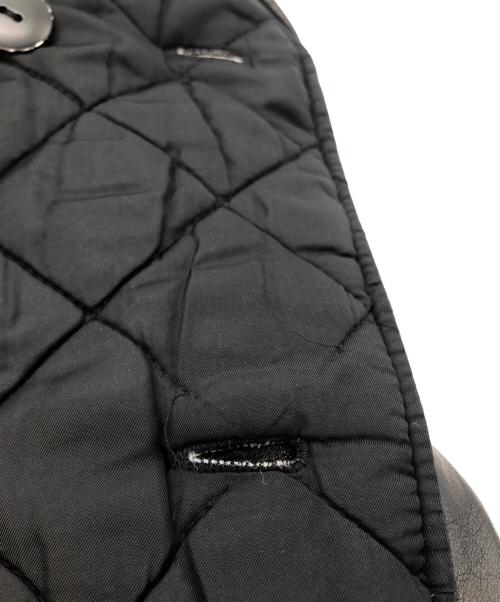 ISSEY MIYAKE（イッセイミヤケ）ISSEY MIYAKE (イッセイミヤケ) ノーカラーレザージャケット ブラック サイズ:9の古着・服飾アイテム