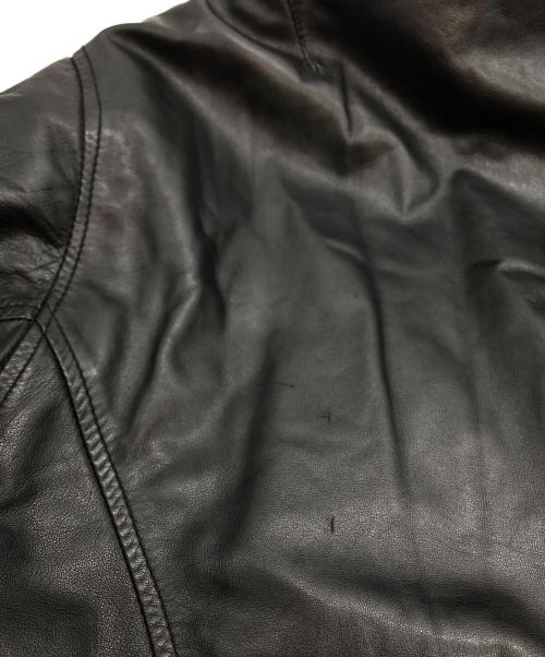 ISSEY MIYAKE（イッセイミヤケ）ISSEY MIYAKE (イッセイミヤケ) ノーカラーレザージャケット ブラック サイズ:9の古着・服飾アイテム