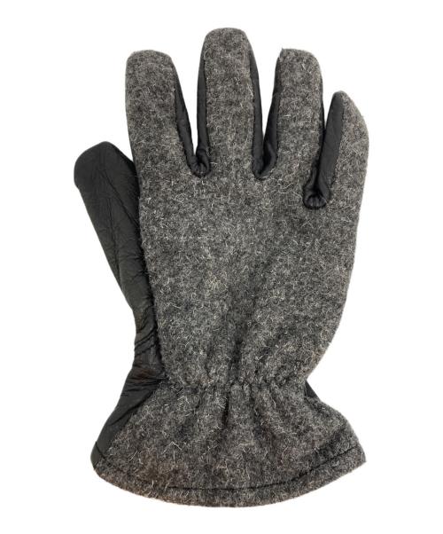 COMME des GARCONS HOMME（コムデギャルソン オム）COMME des GARCONS HOMME (コムデギャルソン オム) ウールレザー切替グローブ グレー×ブラックの古着・服飾アイテム