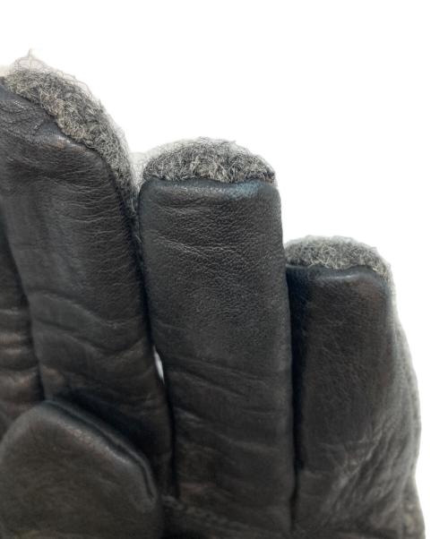 COMME des GARCONS HOMME（コムデギャルソン オム）COMME des GARCONS HOMME (コムデギャルソン オム) ウールレザー切替グローブ グレー×ブラックの古着・服飾アイテム