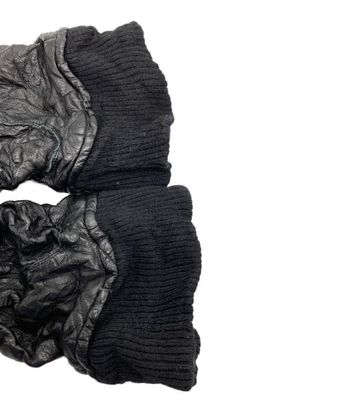 ISSEY MIYAKE MEN（イッセイミヤケメン）ISSEY MIYAKE MEN (イッセイミヤケメン) 皺加工 レザーグローブ archive ブラック サイズ:下記参照の古着・服飾アイテム