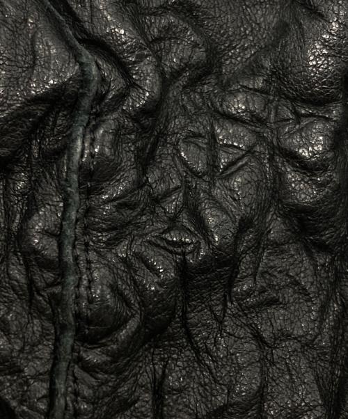 ISSEY MIYAKE MEN（イッセイミヤケメン）ISSEY MIYAKE MEN (イッセイミヤケメン) 皺加工 レザーグローブ archive ブラック サイズ:下記参照の古着・服飾アイテム