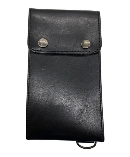 Y's for men（ワイズフォーメン）Y's for men (ワイズフォーメン) ショルダーレザーウォレット ブラック サイズ:下記参照の古着・服飾アイテム