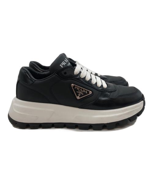 PRADA（プラダ）PRADA (プラダ) Prax 01 レザー スニーカー ブラック サイズ:36の古着・服飾アイテム