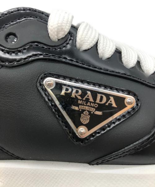 PRADA（プラダ）PRADA (プラダ) Prax 01 レザー スニーカー ブラック サイズ:36の古着・服飾アイテム