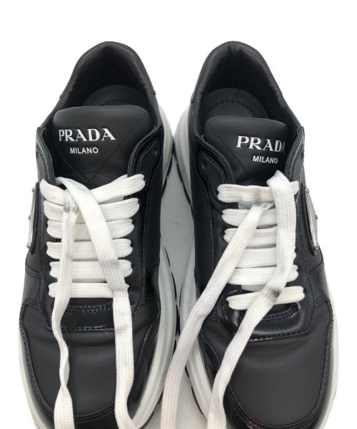 PRADA（プラダ）PRADA (プラダ) Prax 01 レザー スニーカー ブラック サイズ:36の古着・服飾アイテム
