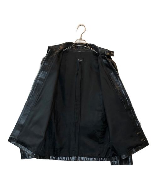A.P.C.（アーペーセー）A.P.C. (アーペーセー) レザージャケット ブラック サイズ:Sの古着・服飾アイテム