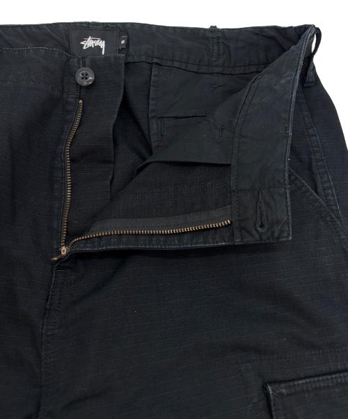 stussy（ステューシー）stussy (ステューシー) カーゴハーフパンツ ブラック サイズ:32の古着・服飾アイテム