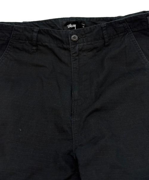 stussy（ステューシー）stussy (ステューシー) カーゴハーフパンツ ブラック サイズ:32の古着・服飾アイテム