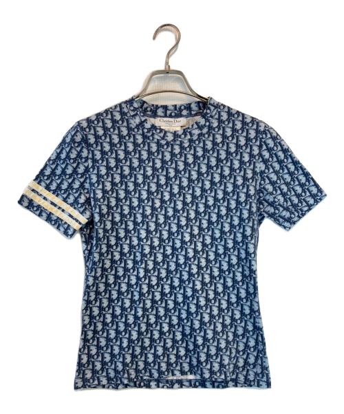Christian Dior（クリスチャン ディオール）Christian Dior (クリスチャン ディオール) トロッター柄半袖Tシャツ ネイビー サイズ:38の古着・服飾アイテム