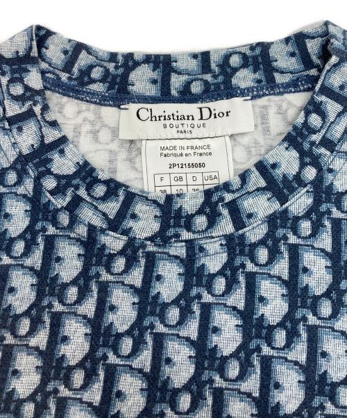 Christian Dior（クリスチャン ディオール）Christian Dior (クリスチャン ディオール) トロッター柄半袖Tシャツ ネイビー サイズ:38の古着・服飾アイテム
