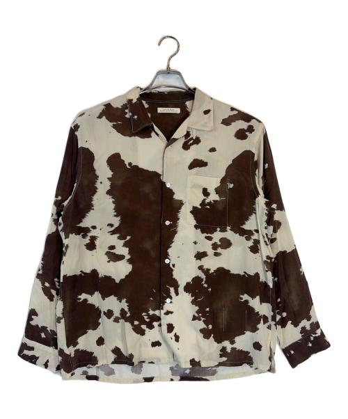 OLD JOE & Co.（オールドジョー）OLD JOE & Co. (オールドジョー) ORIGINAL PRINTED OPEN COLLAR SHIRTS ベージュ サイズ:151/2の古着・服飾アイテム