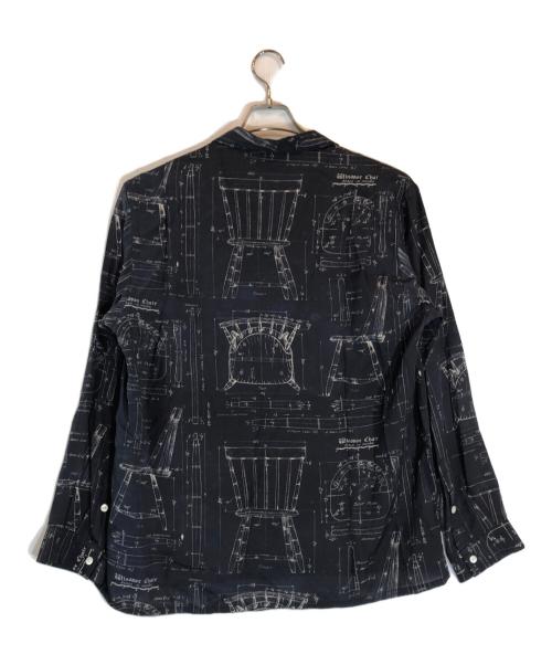 OLD JOE & Co.（オールドジョー）OLD JOE & Co. (オールドジョー) ORIGINAL PRINTED OPEN COLLAR SHIRTS ネイビー サイズ:16 1/2の古着・服飾アイテム