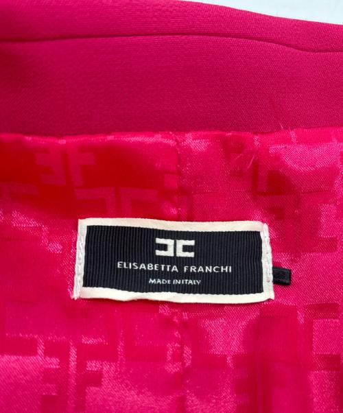 ELISABETTA FRANCHI（エリザベッタフランキ）ELISABETTA FRANCHI (エリザベッタフランキ) ダブルロングテーラードジャケット ショッキングピンク サイズ:SIZE 40の古着・服飾アイテム