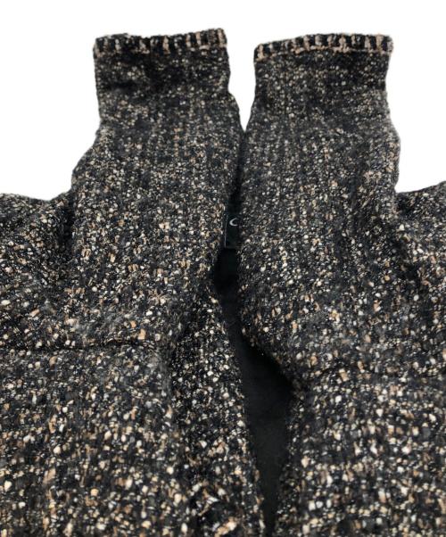 CHANEL（シャネル）CHANEL (シャネル) リボン・ココマークボタン付き  ツイードジャケット ブラック×ブラウン サイズ:38の古着・服飾アイテム