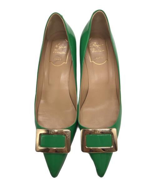 Roger Vivier（ロジェ ヴィヴィエ）Roger Vivier (ロジェ ヴィヴィエ) エナメルパンプス グリーン サイズ:36 1/2の古着・服飾アイテム