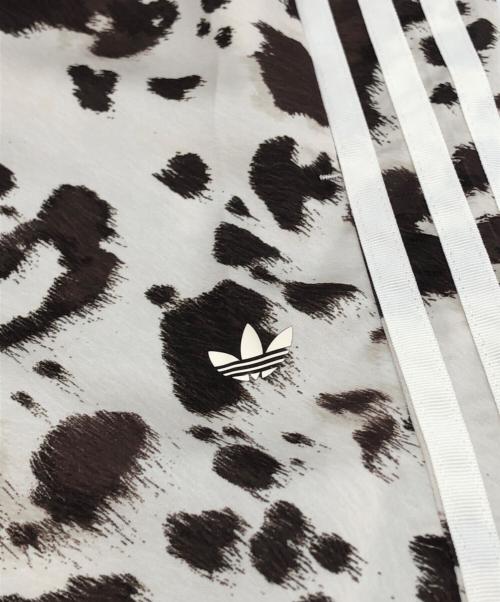 adidas（アディダス）adidas (アディダス) サテン ワイドレッグ パンツ ブラウン サイズ:XLの古着・服飾アイテム