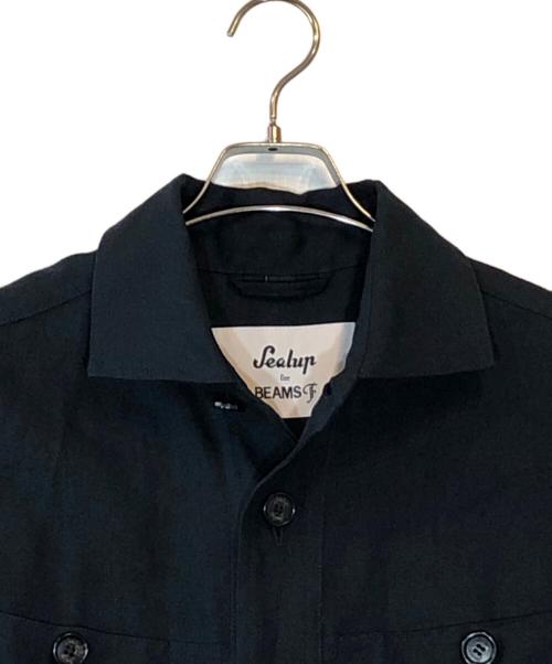 BEAMS F（ビームスエフ）BEAMS F (ビームスエフ) SEALUP (シーラップ) リネンジャケット ネイビー サイズ:48の古着・服飾アイテム
