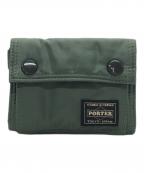 PORTERポーター）の古着「TANKER POCKET WALLET（Ｍ）」｜グリーン