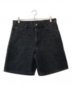 LEVI'Sリーバイス）の古着「550 RELAXED FIT ブラックデニムショーツ」｜ブラック