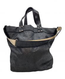 tricot COMME des GARCONS（トリココムデギャルソン）の古着「クラックコーティング加工2WAYバッグ」｜ブラック