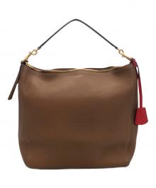 TORY BURCH（トリーバーチ）の古着「レザーハンドバッグ」｜ブラウン