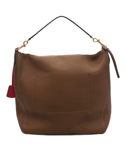 TORY BURCH（トリーバーチ）TORY BURCH (トリーバーチ) レザーハンドバッグ ブラウンの古着・服飾アイテム