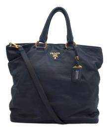 PRADA（プラダ）の古着「2WAYバッグ」｜ネイビー
