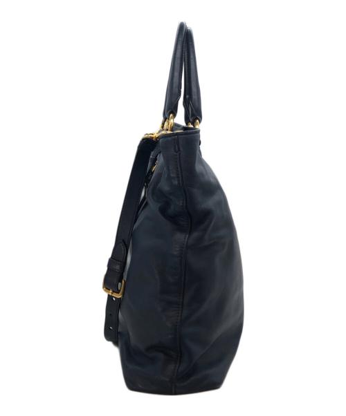 PRADA（プラダ）PRADA (プラダ) 2WAYバッグ ネイビーの古着・服飾アイテム