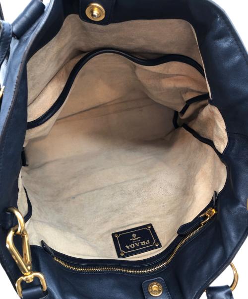 PRADA（プラダ）PRADA (プラダ) 2WAYバッグ ネイビーの古着・服飾アイテム