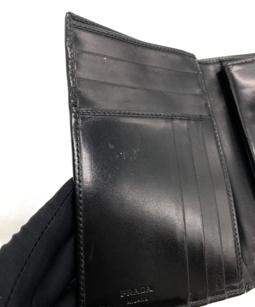 PRADA（プラダ）PRADA (プラダ) 2つ折り財布 ブラック サイズ:下記参照の古着・服飾アイテム