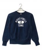 Champion REVERSE WEAVEチャンピオン リバース ウィーブ）の古着「３段プリントスウェット」｜ネイビー