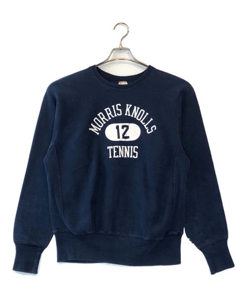 Champion REVERSE WEAVE（チャンピオン リバース ウィーブ）Champion REVERSE WEAVE (チャンピオン リバース ウィーブ) ３段プリントスウェット ネイビー サイズ:MEDIUMの古着・服飾アイテム
