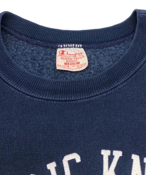 Champion REVERSE WEAVE（チャンピオン リバース ウィーブ）Champion REVERSE WEAVE (チャンピオン リバース ウィーブ) ３段プリントスウェット ネイビー サイズ:MEDIUMの古着・服飾アイテム