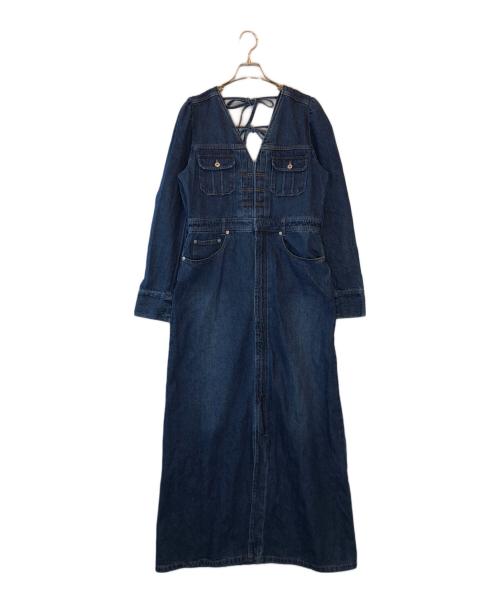 Ameri（アメリ）Ameri (アメリ) ADORABLE BACK RIBBON DENIM DRESS インディゴ サイズ:Mの古着・服飾アイテム