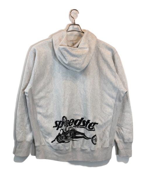 Hysteric Glamour（ヒステリックグラマー）Hysteric Glamour (ヒステリックグラマー) SPEEDSTER ヘビーウエイトパーカー グレー サイズ:XLの古着・服飾アイテム