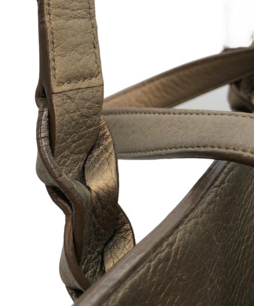 LOEWE（ロエベ）LOEWE (ロエベ) アナグラム フスタトートバッグ ゴールドの古着・服飾アイテム