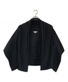 PLEATS PLEASE（プリーツプリーズ）の古着「プリーツショール ジャケット」｜ブラック