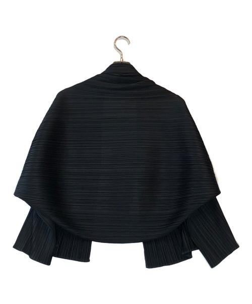 PLEATS PLEASE（プリーツプリーズ）PLEATS PLEASE (プリーツプリーズ) プリーツショール ジャケット ブラック サイズ:3の古着・服飾アイテム