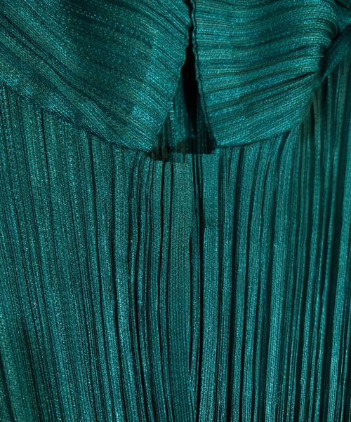 PLEATS PLEASE（プリーツプリーズ）PLEATS PLEASE (プリーツプリーズ) ノースリーブプリーツワンピース グリーン サイズ:3の古着・服飾アイテム