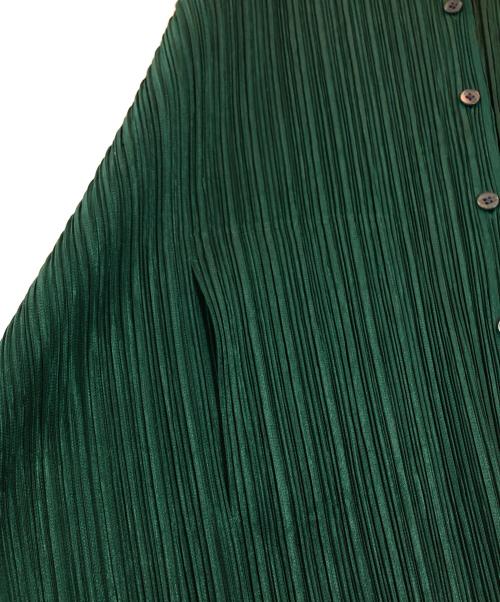 PLEATS PLEASE（プリーツプリーズ）PLEATS PLEASE (プリーツプリーズ) ノースリーブプリーツワンピース グリーン サイズ:3の古着・服飾アイテム