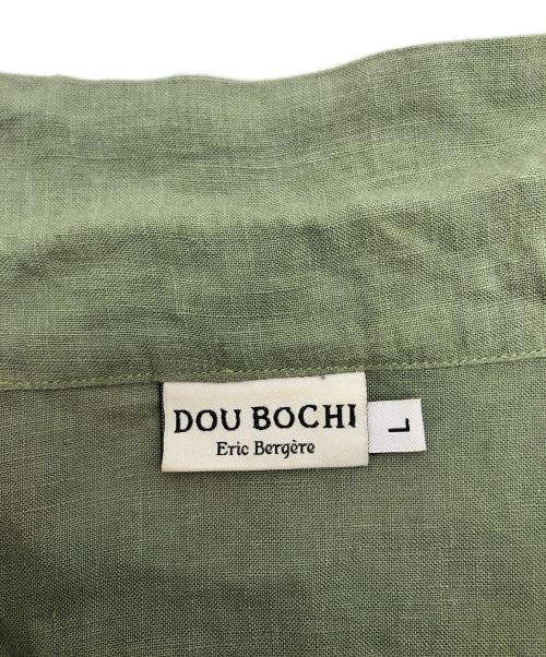 DOU BOCHI Eric Bergere（ドゥボキ エリック ベルジェール）DOU BOCHI Eric Bergere (ドゥボキ エリック ベルジェール) リネン スキッパーシャツ カーキ サイズ:Lの古着・服飾アイテム
