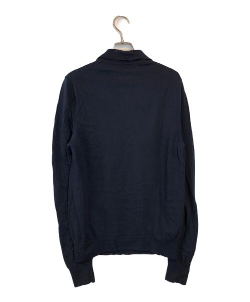 PRADA（プラダ）PRADA (プラダ) ニットポロシャツ ネイビー サイズ:46の古着・服飾アイテム