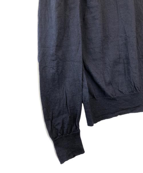 PRADA（プラダ）PRADA (プラダ) ニットポロシャツ ネイビー サイズ:46の古着・服飾アイテム